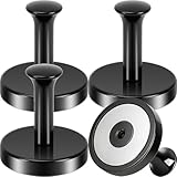 Neosmuk Magnethaken für Kränze – 4er-Pack Extra Starke Schwarze Haken, 50kg Tragkraft, für Kränze, Kreuzfahrtkabinen, Mäntel, Schlüssel & Ordnung