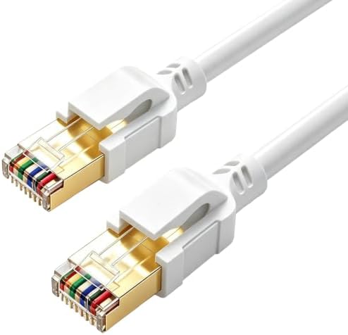 CAT8 LAN Kabel 20M Hochgeschwindigkeit Netzwerkkabe 40Gbps Ethernet Kabel | 2000 MHZGigabit S/FTP LAN kabel mit rj45 Stecker für PS5/4 Xbox, Modem, TV, Switch, Router, Schneller al