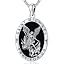 A01-Saint Michael-Oval-Black Onyx