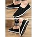 KHAOL Kung Fu Shoes Men Old Beijing Cloth Shoes, Canvas Martial Arts Shoes with Non-Slip Sole, Lightweight Design for Tai Chi and Everyday Comfort(10) Black