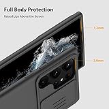 Nillkin Designed for Galaxy S23 Ultra Case with Camera Cover, Silicone Ultra Slim Shockproof Protective Phone Case, [Microfiber Lining, Slide Camera Protection] Black - Image 4