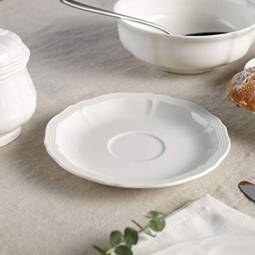 Villeroy & Boch Manoir Saucer, 15 Cm, Premium Porcelain, White #TOP26