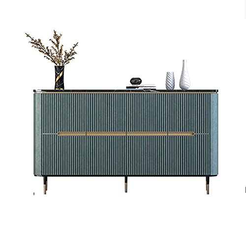 QINJIE Aparador Moderno de Alto Brillo, gabinete de Almacenamiento para Buffet, Consola, Mesa, sofá, aparador, gabinete de Almacenamiento, para Pasillo, Entrada, Sala de Estar, Cocina,4