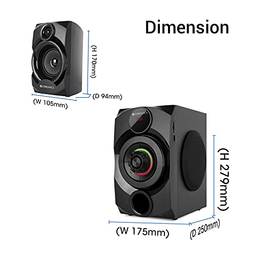 Image of Zebronics ZEB-ALPINE Wireless Bluetooth Multimedia Speaker With Supporting SD Card, USB, AUX, FM & Remote Control. (60 Watt, 4.1 Channel)