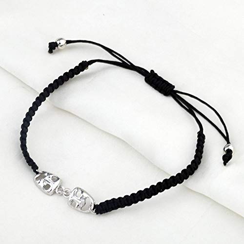 KUIYAI Drama Mask Macrame bracelet Tragedy Masks Charm Bracelet Actor Actress Gift3