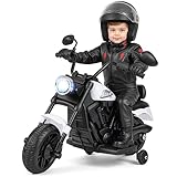 【Sorpresa per Bambini】Questo motociclo elettrico da 6V per bambini ha un design da moto super elegante, che cattura immediatamente l'attenzione dei bambini. Durante la guida, i bambini possono allenare naturalmente l'equilibrio, la coordinazione di mani e piedi e i riflessi, ed è il regalo ideale per bambini 3+ anni.