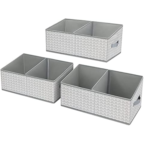 DIMJ 3 Pack Trapezoid Storage Boxes Cover