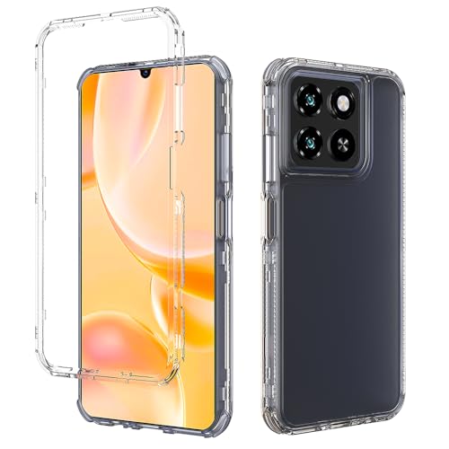 Kukoufey Compatible with ZTE Blade A55 Case Cover,3-in-1 Drop-Proof and Shock-Absorbing Compatible with ZTE Blade A35 Z2453 Z2450 Phone Protective Case Clear