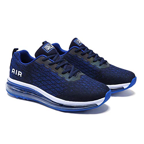 Axcone Mens Gym Walking Tennis Racquet Ultra Sports Shoes Fitness Casual Footwear Breathable Footwear Outdoor Trainer Running Jogging Sneakers (8998 Blue Size 9.5) #TOP4
