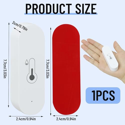 WiFi Mini Inteligente Termómetro Higrómetro interiores Sensor de Temperatura y Humedad Bluetooth Para Interiores y Exteriores Medidor Temperatura y Humedad Control por Voz con Cozylife Alexa Google