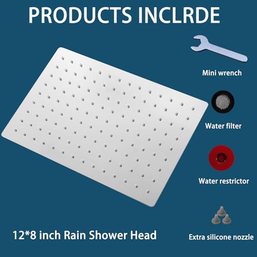 Extra Large Rain Shower Head - 50% Off Stainless Steel Waterfall