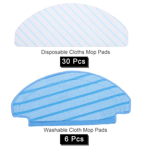 QUARKZMAN 1set Waschbare Tuch Wischpads und Einweg Tücher Wischpads Faser Roboter Staubsauger Zubehör für Deebot T8 T8 Max T8 T8+ Serie T9 N8 N8 Pro N8 Pro
