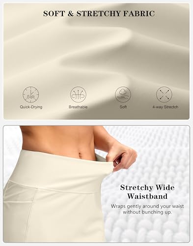 Women's Golf Skirts Skort 4 Side Pockets High Waisted Stretchy Tennis Skirt - image 7