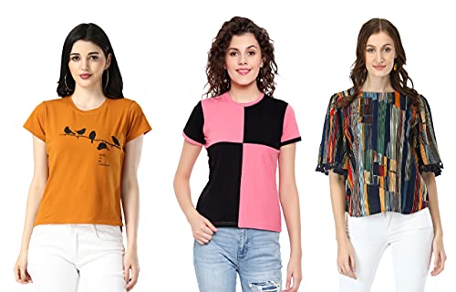 Image of DHRUVI TRENDZ Women Tops | T Shirt for Women | Tops for Jeans for Women | Western Tops for Women Stylish | T-Shirt for Women