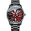 9937:black Strap&red Dial
