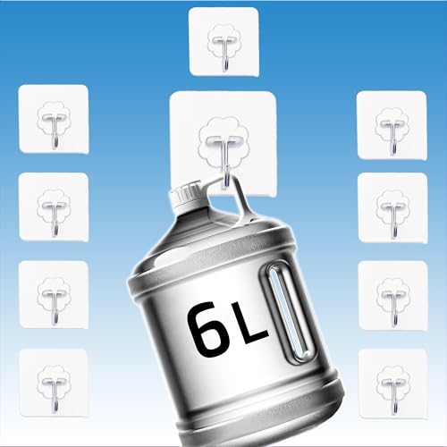 Miniatura 7 de Yeibi 10 Ganchos Adhesivos Transparentes Multiuso, Colgadores Para Cocina Y Hogar Sin Taladro, Ideales Para Trapos, Llaves Y Pequeños Accesorios