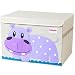 Produktbild TsingLe Große Aufbewahrungsboxen für Kinder mit Deckel, faltbar, Aufbewahrungsbehälter, zusammenklappbar, Spielzeug-Aufbewahrungsbox, Würfelform, 36 x 52 x 35 cm, 65 l (Pferde)