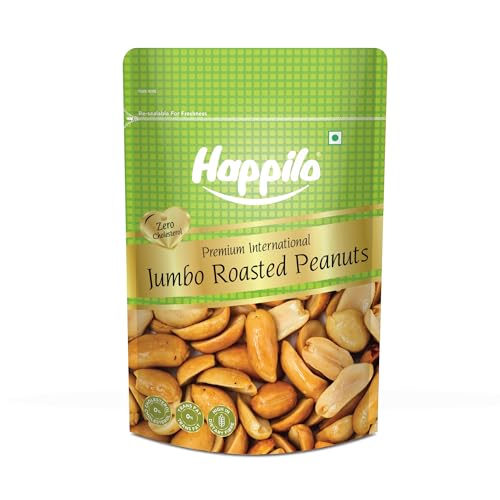 Image of Happilo Premium Jumbo Sand Roasted Peanuts 160g, Rich in Protein, Fiber, and Essential Nutrients, Wholesome Snack, Rich Flavor