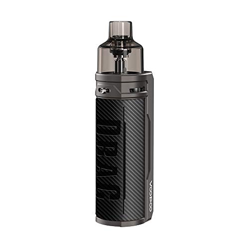 Cigarettes électroniques Kit de pod VOOPOO DRAG S 60W VW intégré dans une batterie 2500mAh compatible avec toutes les bobines PnP sans nicotine (Carbon Fiber)