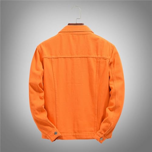 JEKE-DG Men's Casual Loose Fit Fashion Jean Jacket Button Down Trucker Denim Jacket Comfortable Classic Jacket Coat2