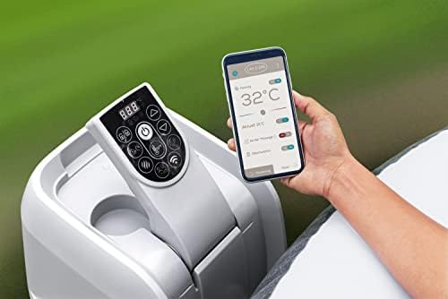 Bild 3 - Bestway® Lay-Z-SPA® Energiespar-Whirlpool Cabo HydroJet™ mit App-Steuerung, für 6 Personen 180 x 180 x 71 cm, Kreuzgeflecht-Optik (Eichengrau)