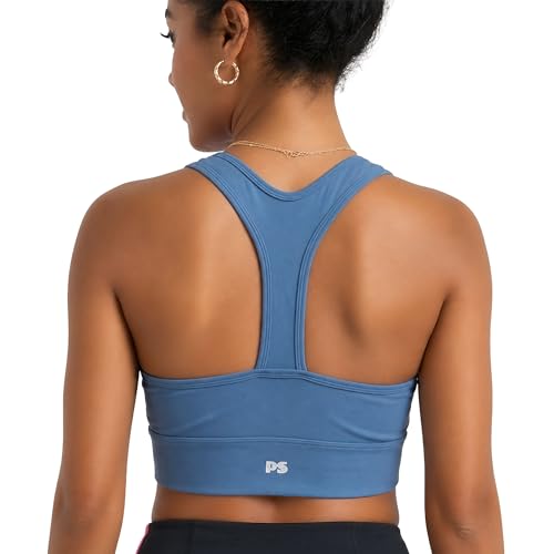 Image of POPSUGAR Sports Bras for Women - Y Back, High Neck, Strappy & Long Line Padded Racerback Bra Workout Yoga Top Racer Back Bra