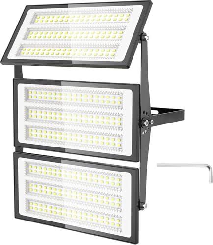 papasbox 300W LED proyector al aire libre | Proyector de exterior 6500K blanco frío IP66 impermeable | Proyector LED para jardín, garaje, campo deportivo