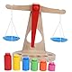 Bagima Kinderwaage aus Holz, 28 X 26 X 5, Holzwaage, Pädagogisches Kinder-Kind-Kindergarten-Mathe-Lehrspielzeug