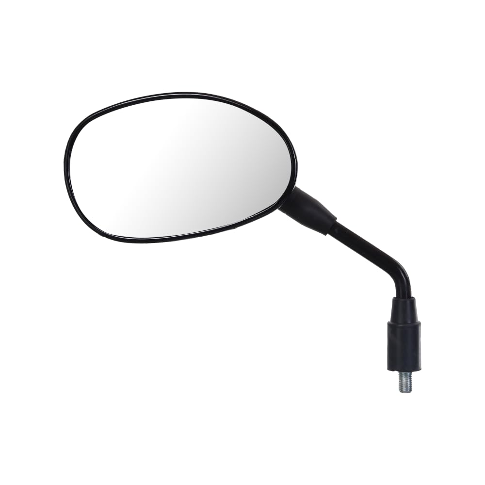 Uno Minda RV-5009L Shatterproof Glass Rear View Mirror(Black)-Left Hand For Hero Passion Plus