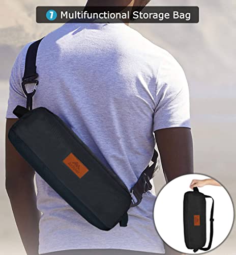 Anyoker Camping Chair, 2 Way Compact Backpacking Chair, Portable Folding Chair, Beach Chair With Side Pocket And Headrest, Lightweight Hiking Chair 0166 (Coffee) #TOP5