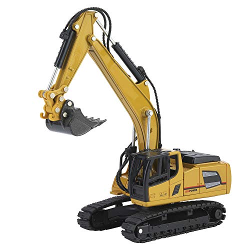 VGEBY1 Modelo de escavadora, mini brinquedos de construção modelo escavadora Erector 1:60 escavadora em lagartas carro veículo de brinquedo