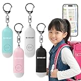 EVERSAFE 防犯グッズ GPS追跡 防犯ブザー ピンク 2個 LEDライト 130dB 大音量 防犯対策 位置情報 充電式 登下校 見守り 小学生 護身用 女性 高齢者 夜道 迷子 紛失防止 子供 PB01