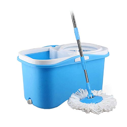 Rotierender Mopp Spin Mop Eimer mit Set Handfreies Waschen & Trocknen 360 ° Spinning Mop Kopf for einfache Bodenreinigung Rotierender Mopp aus