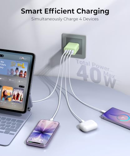 Image of [2-Pack] 40W USB C Fast Charger Block, Multiple Type C Charging Cube