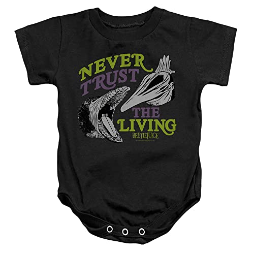 Image of Popfunk Beetlejuice Never Trust Infant Baby Boys & Girls Onesie Snapsuit