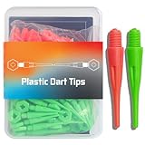 vonezone 2BA Soft Headed Dart, Set of 100 Pieces, Made of Material with high Durability, Comes with Installation Tools (Orange-Green)