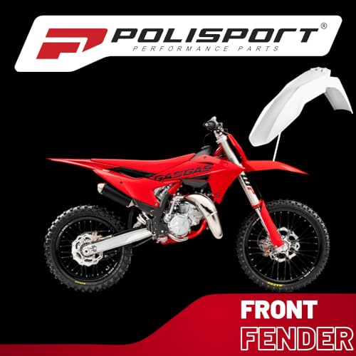 Polisport 8557100004 - Parafango Anteriore Replica Oem Realizzato In Plastica Lucida Durevole E Resistente Compatibile Con Le Moto Gas Gas In Colore Bianco - 5