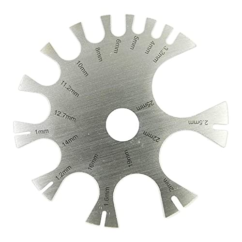 Gkhowiu Piercing MessgeräT, Rostfreier KöRper Schmuck Piercing MessgeräT Messung Rad Misst 18G-0G, MessgeräT Lineal Cover