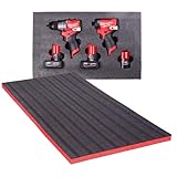 ECONO FOAM ™ Black/Red 24' x 48' Layered Foam for Kaizen Projects (30mm - 1-1/8',Black/Red)