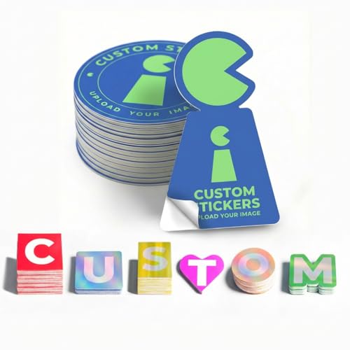 Custom Die-Cut Vinyl Stickers & Business Logo Labels, Waterproof Personalized Decals for Packaging and Outdoor Gear, No-Residue Adhesive (1 to 10 Inches) (Matte or Glossy)