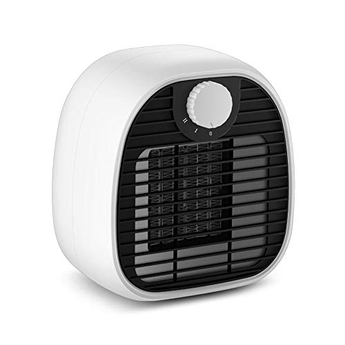 HBOS Calentador eléctrico Calentador de Espacio portátil Ventilador Calefactor pequeño de Escritorio para el hogar y la Oficina en Interiores, Enchufe Europeo Cover