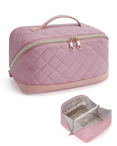 Wandering Nature Neceser Mujer Grande Maquillaje Impermeable – Bolsa de Cosméticos de Viaje con Separador Transparente, Múltiples Compartimentos y Asa – Organizador de Belleza Ideal para Regalar