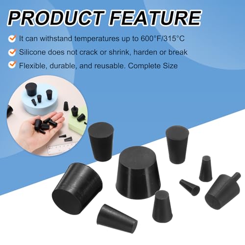 Bouchons coniques en silicone haute température étanches pour traitement de surface