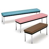 コンパクトベンチ ロビーチェア ベンチチェア スリム 長椅子 待合椅子 休憩室 スポーツジム ロッカールーム 幅150cm MC-1500L-NP (ピンク)