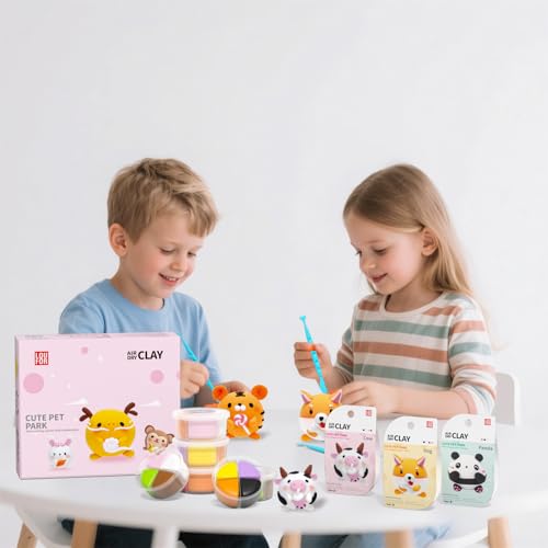 Air Dry Clay for Kids - Modeling Clay Kits, Ultra Light & Soft, Safe & Non-Toxic, 12 Boxes DIY Model Magic Clay with Sculpting Tools & Tutorials, Individual Packs, Creative Art Crafts Toys Gifts - Image 5