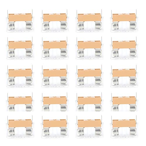 20 Pcs Holder Case with Transparent Cover Compatible with 5 x 20 mm - Industrial Carrier with Fire Resistance and Current Voltage Resistance - Bulk Pack of 20 Pieces
