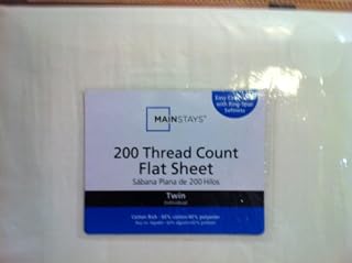 Mainstay 200 Thread Count Flat Sheet