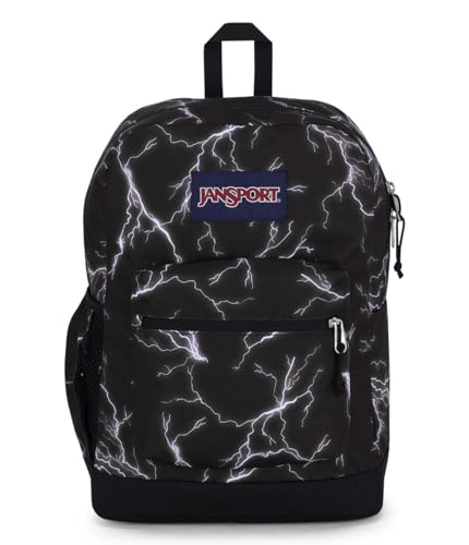 JanSport Cross Town Plus Backpack, Electric Bolts, One size