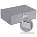 BEWISHOME Jewelry Box Organizer with 4 Watch Case Removable Tray Watch Jewelry Box Organizer for Women Men, Velvet Jewelry Boxes for Earring Ring Bracelet Watch, PU Leather Grey SSH07H