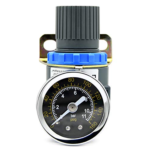 Air Pressure Regulator With Gauge Mini Air Control Valve 1/4-Inch Npt Thread For Air Compressor And Air Tools (0-145Psi) #TOP1